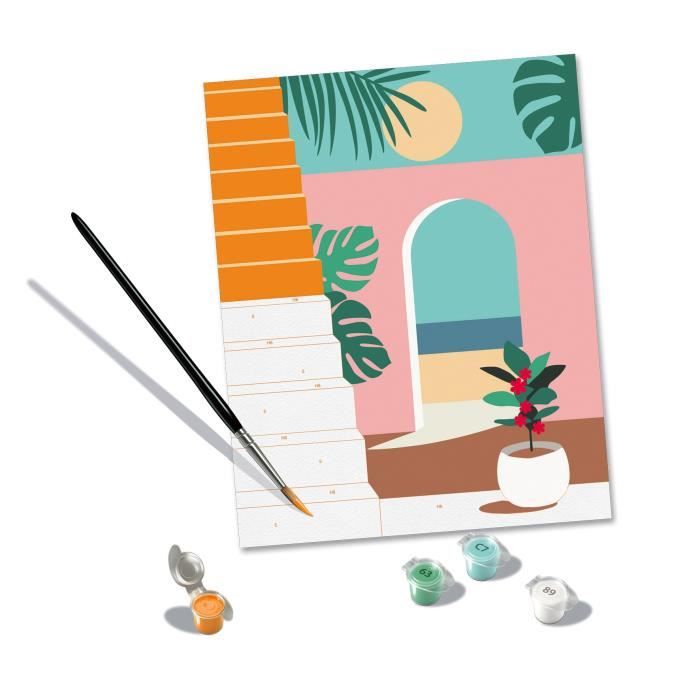 Creart 24x30 cm vacation mode, adulte, peinture par numéros, 25524, ravensburger