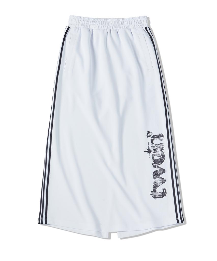 TRAVEL Twenty Jersey Track Skirt White