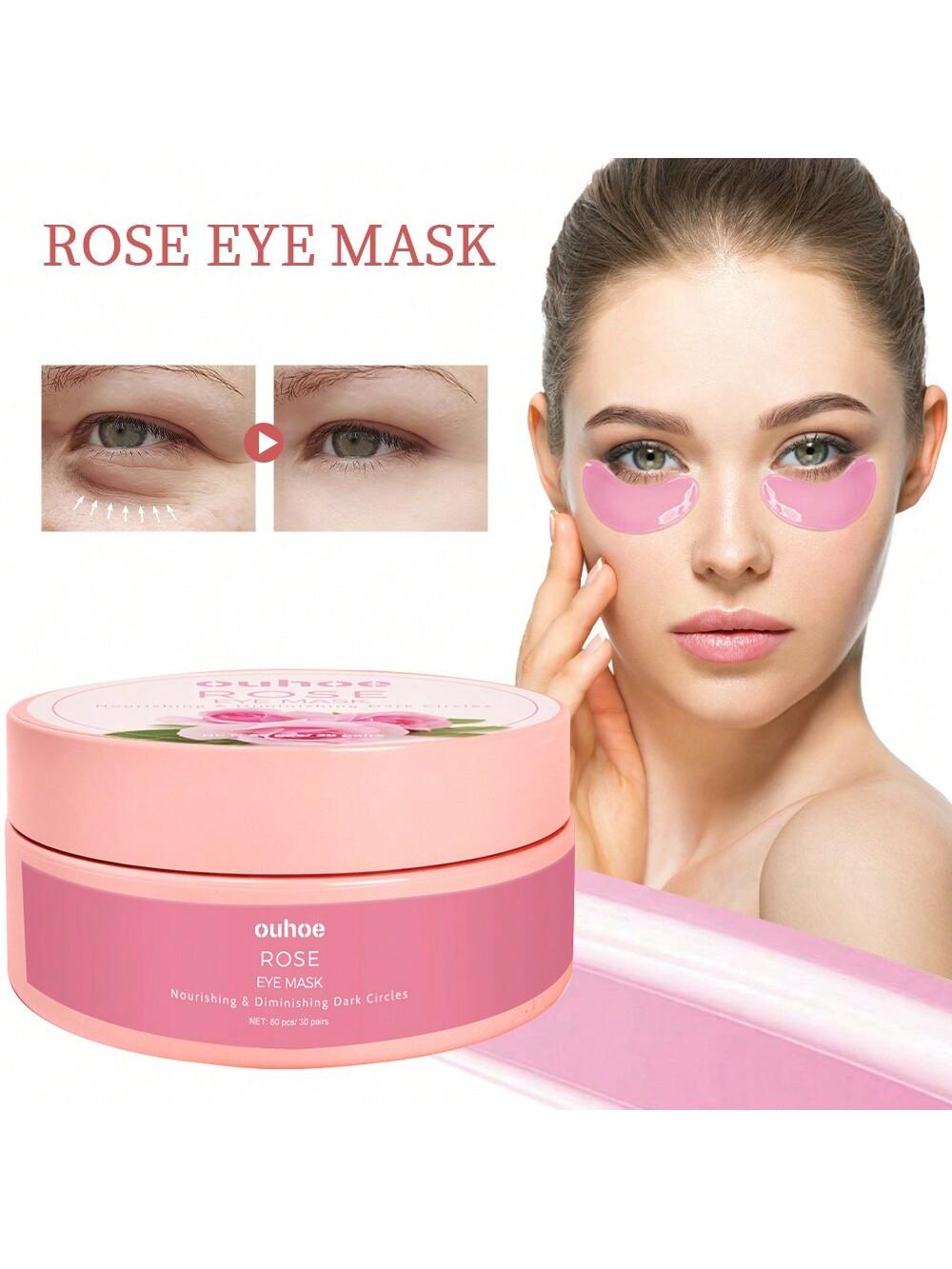 

Маска для кожи вокруг глаз с розой, замедляющая старение, осветляет мелкие морщинки, мешки и темные круги под глазами, увлажняет и подтягивает кожу, отбеливает и увлажняет розовый