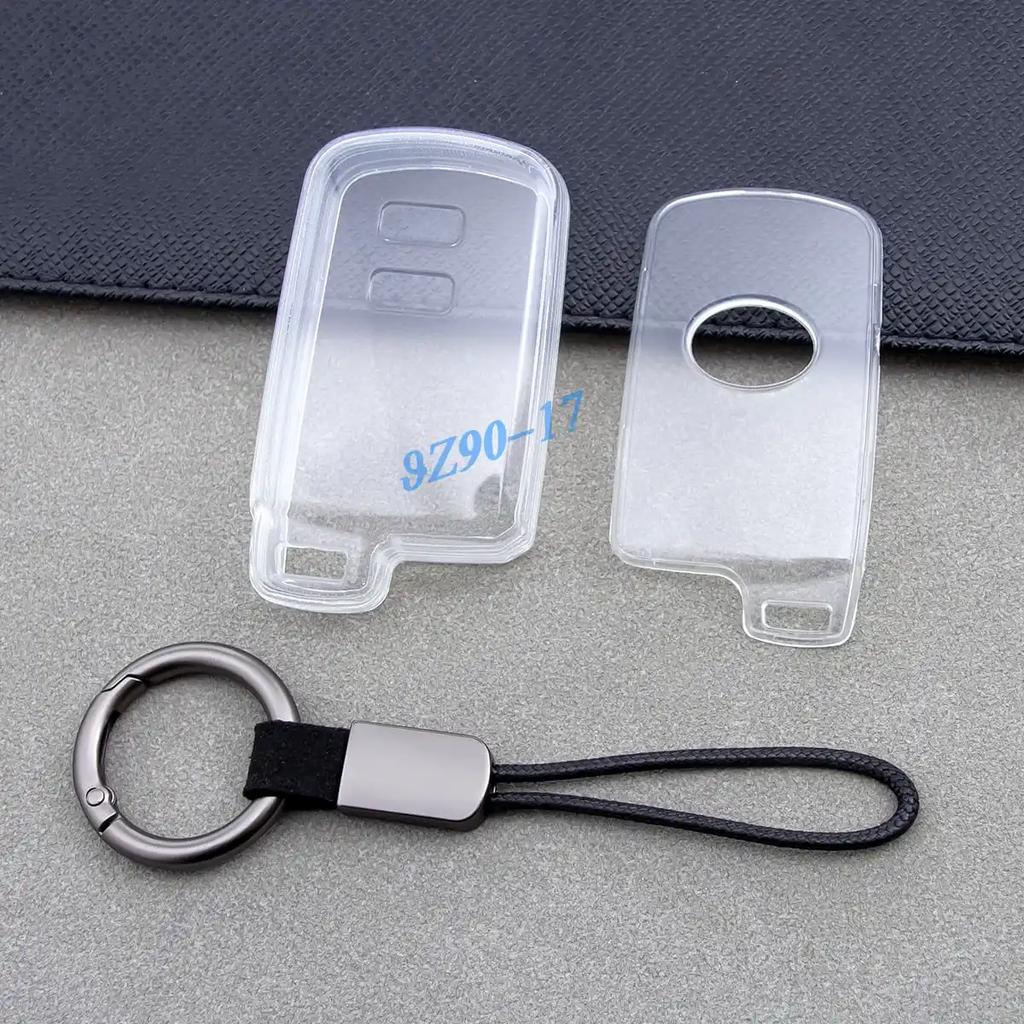 Clear Fully Transparent Tpu Car Smart Key Cover Case For Toyota Highlander Avalon Camry Rav4 4Runner Tundra Sequoia Kluger