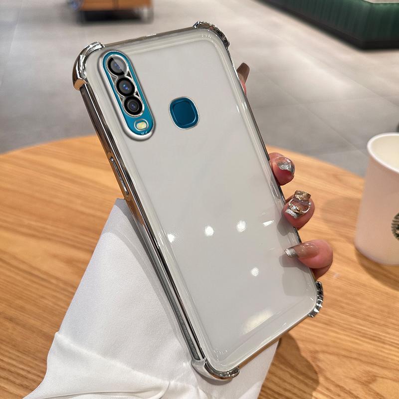 Airbag Shockproof TPU Case with Lens Film for VIVO Y16 Y17 Y18 Y78 Y77 Y77E Y35 Y20 Y21S Y52S Y76S Y200i Y200 X70 X80 X90 X100 Pro S15 S17 S18 S19 Pro