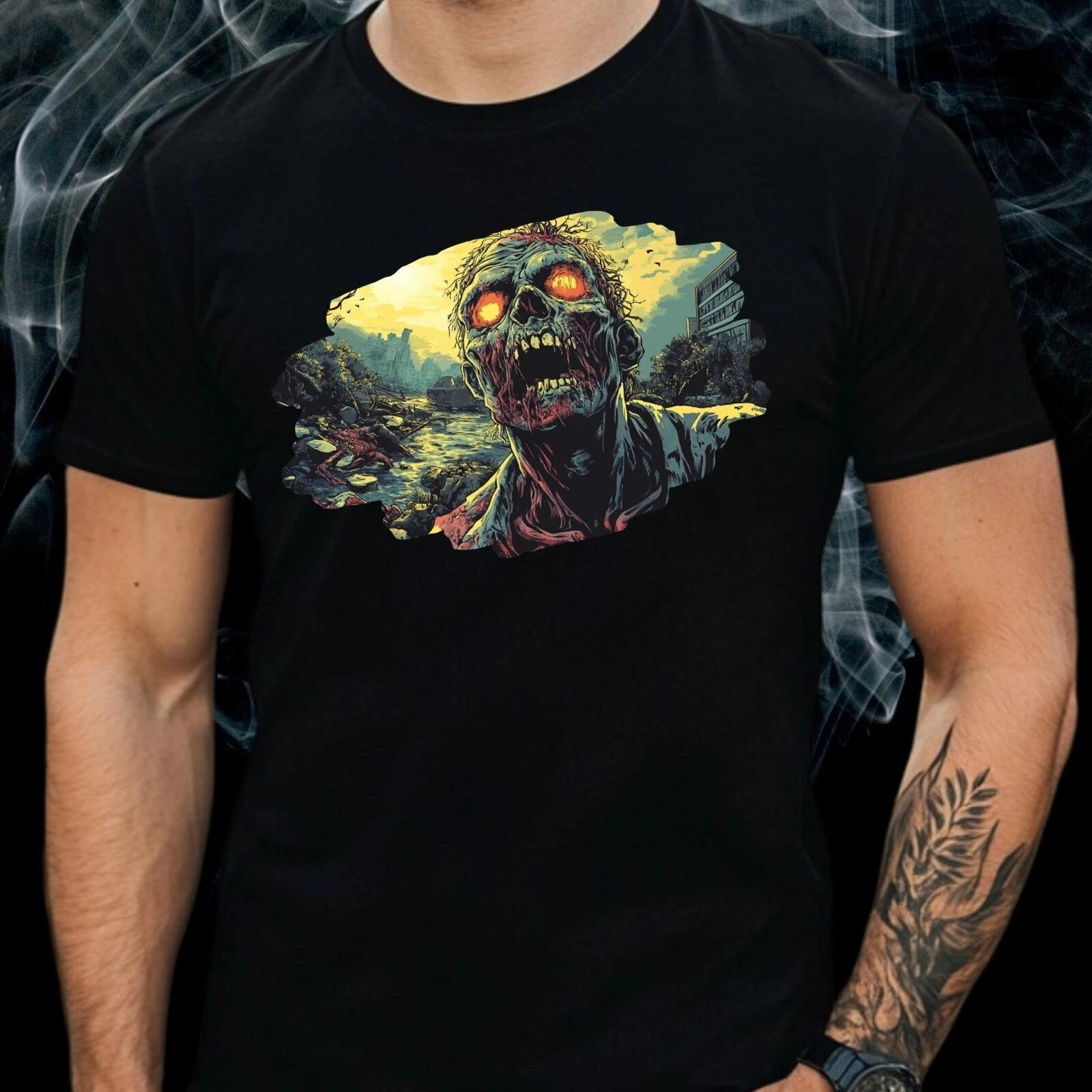 T-Shirt Herren Zombie Motiv Baumwolle Größe S bis 5XL XXXXL