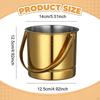 1.5L Ice Bucket Beer Holder Portable Handle Stainless Steel Drink Tub for Cocktails Home Bar
