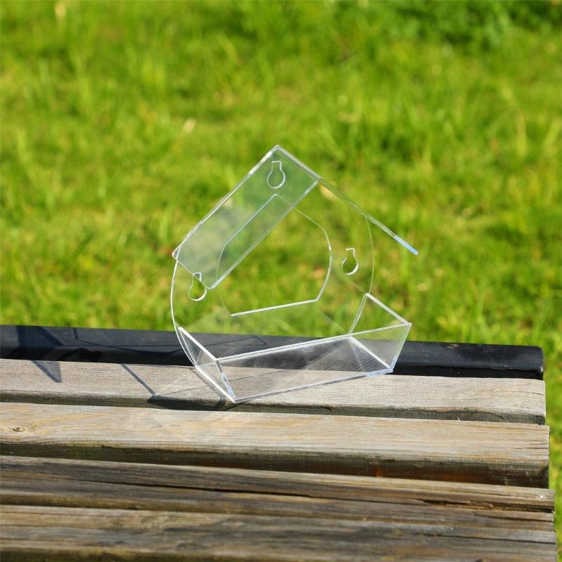 Clear Window Mounted Bird Feeder 360 Degree Visibility Window Feeder For Home Or Office Use Bird Observation Accessory
