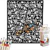 DIY Coloring Blanket With 24 Color Acrylic Markers Floral Theme Cloth Painting Throw Blanket For Sofa Bedroom Decor Gift