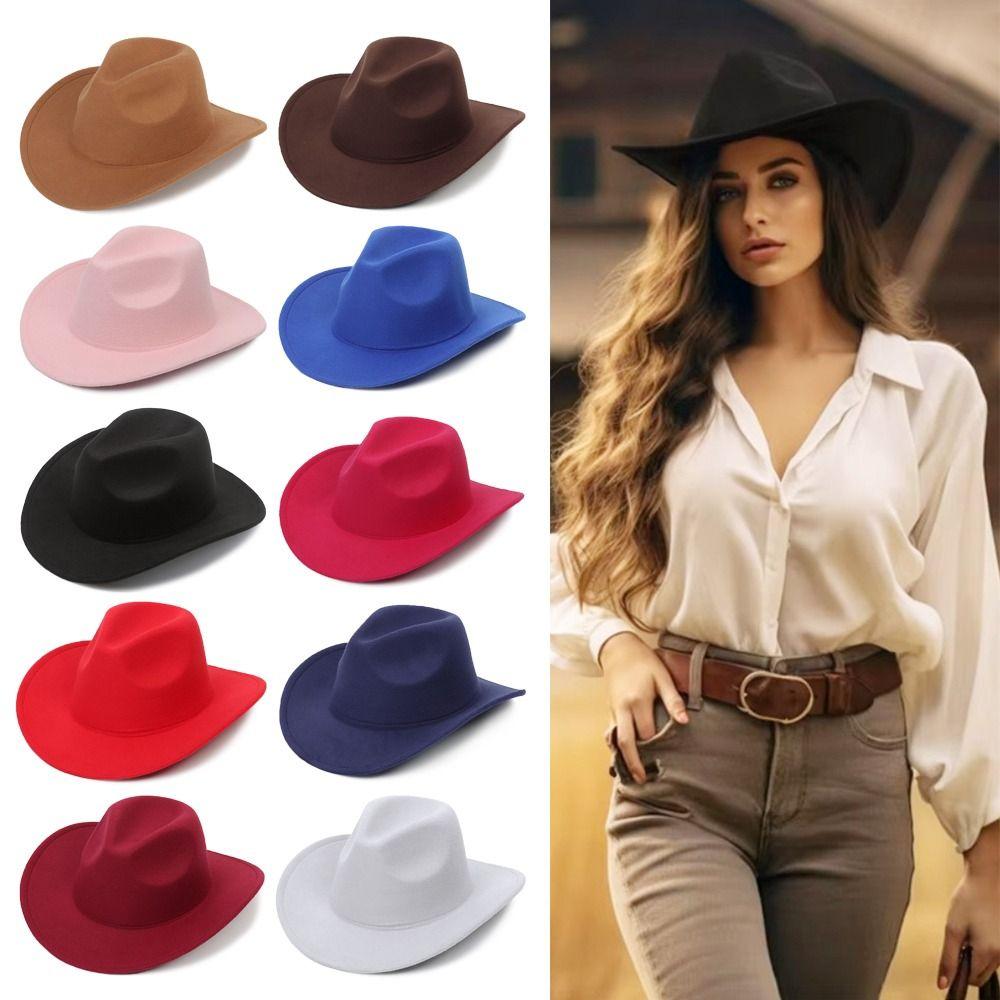 Solid Color Jazz Cap Felt Panama New Fedora Hat Dress Dance Party
