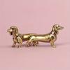 1 Piece of Small Retro Corgi Dog Sculpture, Manual Wax Loss Craft Dachshund, Desk Decoration, Pet Lovers - Classical Style Home