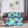 T-Thomas The Train Friends Flannel Blankets Tank Cartoon Warm Throw Blanket for Couch Chair Travel Bedspread Sofa Bed Cover