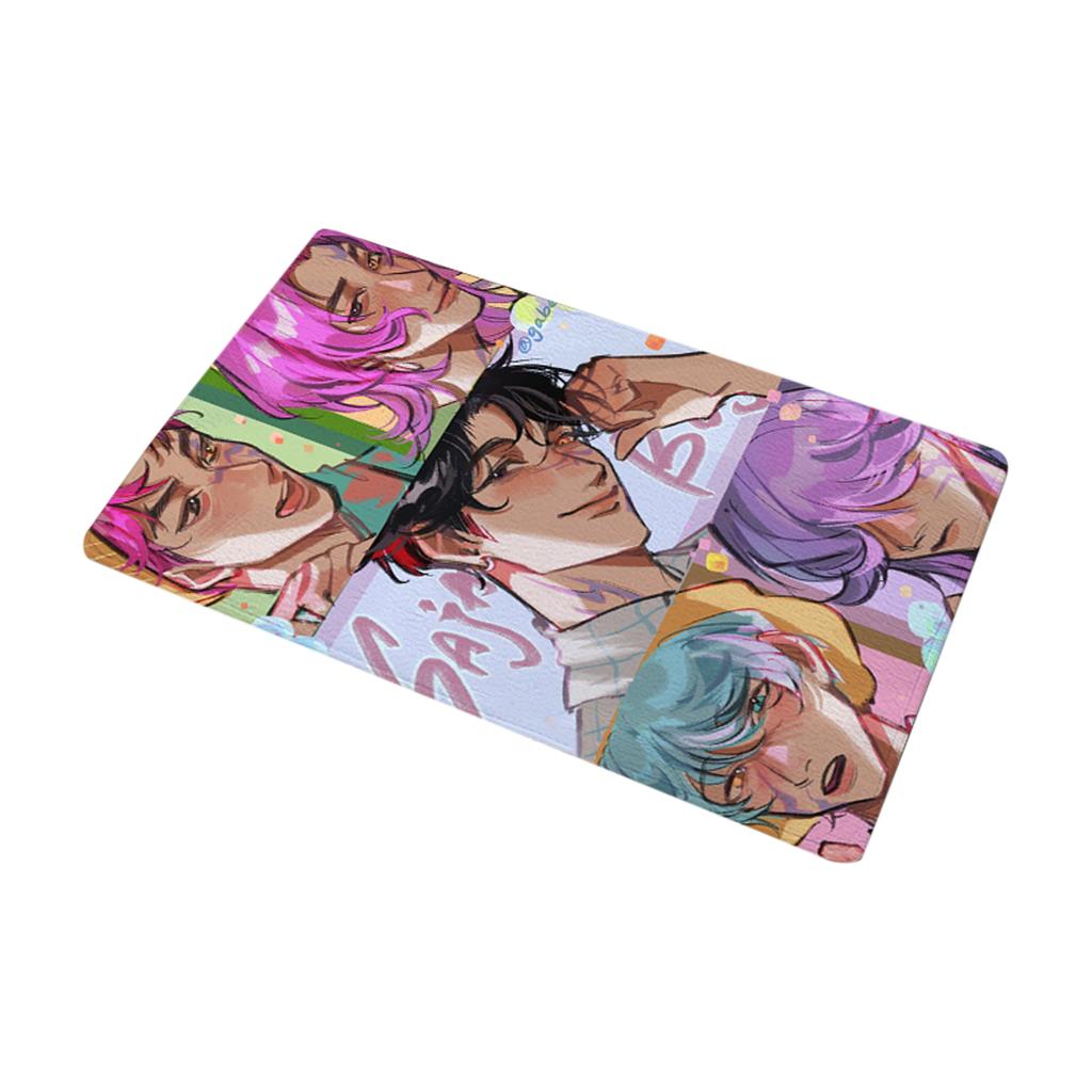 Printed Carpet 16IN X 24IN Non-slip Bathroom Front Door Bedroom Kitchen Living Room Carpet