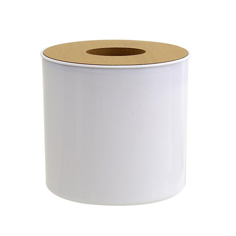 Removable Tissue Box With Bamboo Cover Modern Simple Reusable Napkin Box Paper Dispenser For Home