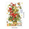 Cartoon Christmas Window Sticker Santa Claus Xmas Tree Double-Sided Glass Sticker Christmas Decoration for Home New Year 2025