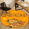 Garfield Pattern Round Rug, Indoor/Outdoor Mat, for Picnic, Gameroom, Bedroom, Office, Living Room, Home Decor Carpet, Birthday Gift