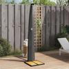 VidaXL Outdoor Shower, Garden Furniture with Rotating Handle, Pool Shower Patio Backyard, Black Woven Resin 368209