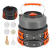 Portable 9pcs Non-Stick Cookware Set Cheap Outdoor Camping Accessories for Hiking Backpacking Picnics Travel-Friendly