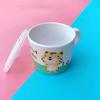 Cartoon cute bamboo fiber children's tableware set animal household baby auxiliary food bowls divided plate eco friendly dishset