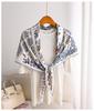 Spring and Autumn Retro Fashion Light Luxury Silk Silk Scarf Korean Version Simple Silk Twill Triangle Scarf 111 Mulberry Silk Silk Scarf
