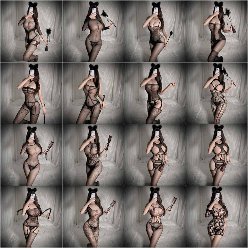 Sleeping Pantyhose Sexy Female Hot Flirting Passion Midnight Glamour Open Crotch Free Siamese Lace Mesh