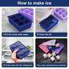 Ice Cube Tray with Lid Silicone Molds Square Large Ice Cube Mold for Whiskey Freezer Containers Cocktails Easy Release BPA Free