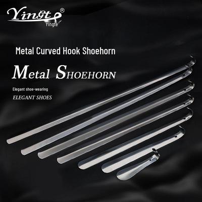 Available Metal Curved Hook Extended Shoehorn In 42/58/70/80cm Sizes – Compact Shoe Lifter for Home Use