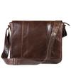 Genuine Leather Men's Crossbody Bag Minimalist High-End Large Capacity Horizontal Flap Design Daily Commuter Shoulder Bag