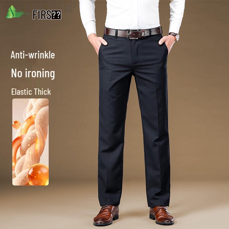 Shanshan Men s Straight-Leg Business Casual Pants 30
