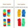 Shape Matching Game Color Sensory Educational Toy,New Children Puzzles Geometric Shape Quick Matching Board, Cute Bear Shaped Checkerboard (2 Players)