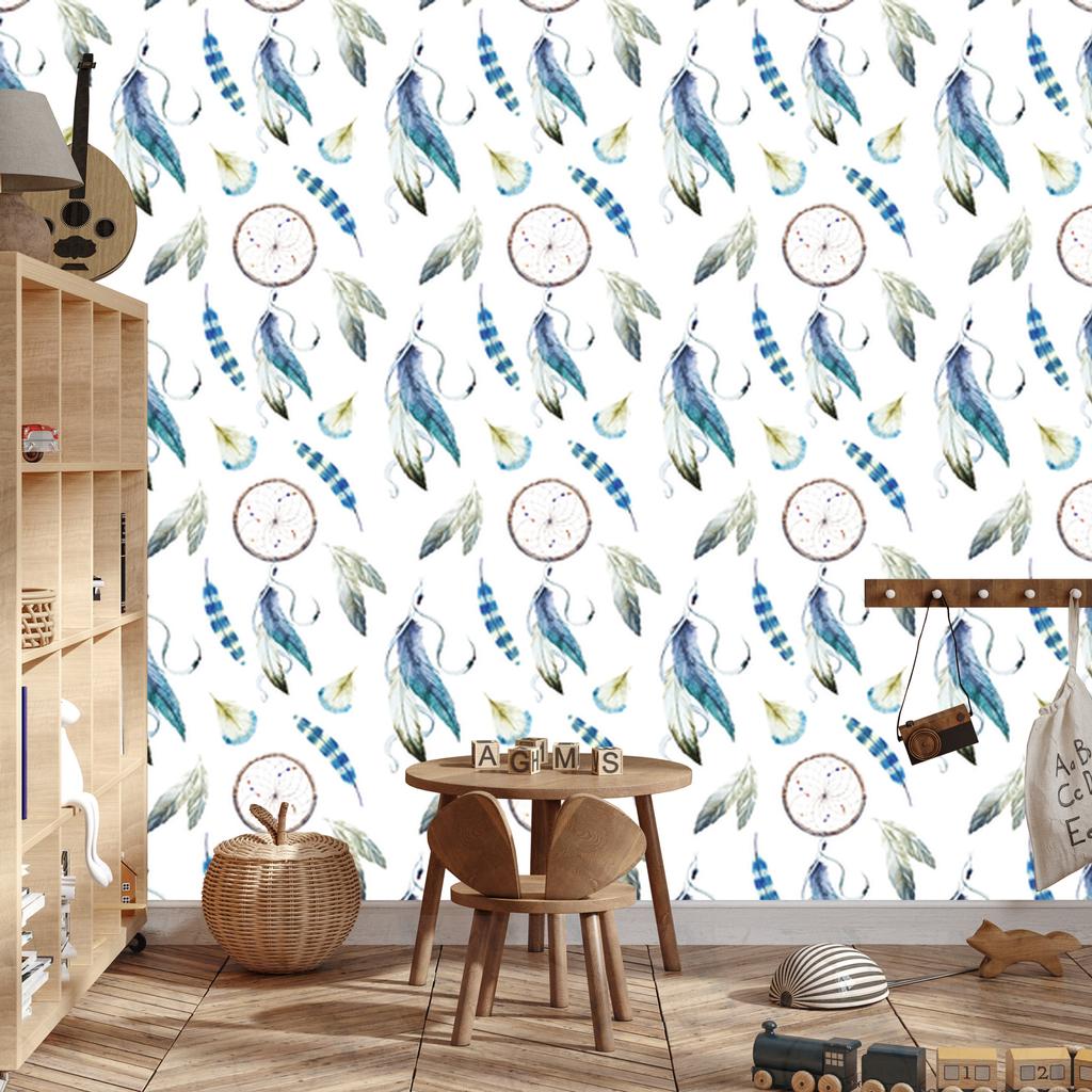 Feather Dreamcatchers Wallpaper for Living Room and Bedroom 50x1000