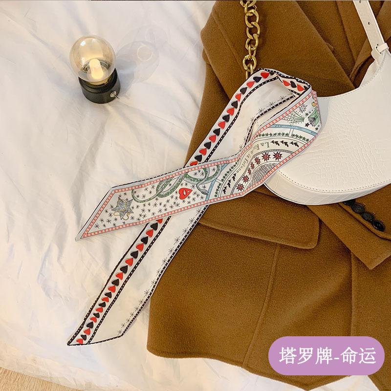 Qiandongge Seidenschal Stirnband Retro Weiblichkeit Gebundener Pferdeschwanz Schleife Band Stirnband Streamer Stirnband Mori Serie