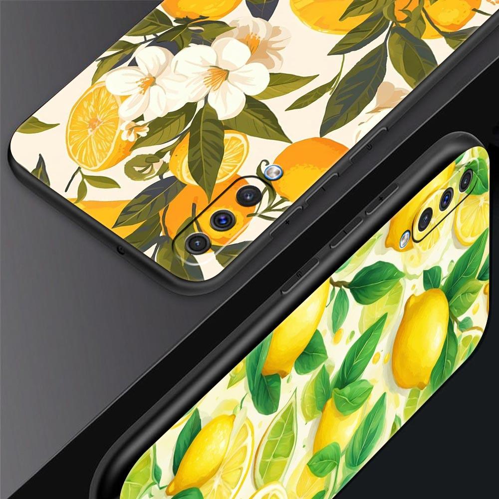 Summer Fresh Fruit Lemon Print Phone Case for Samsung Galaxy A56 A36 A26 A16 A34 A24 A42 A22 A20 A12 A40 A30 A10 Soft TPU Cover