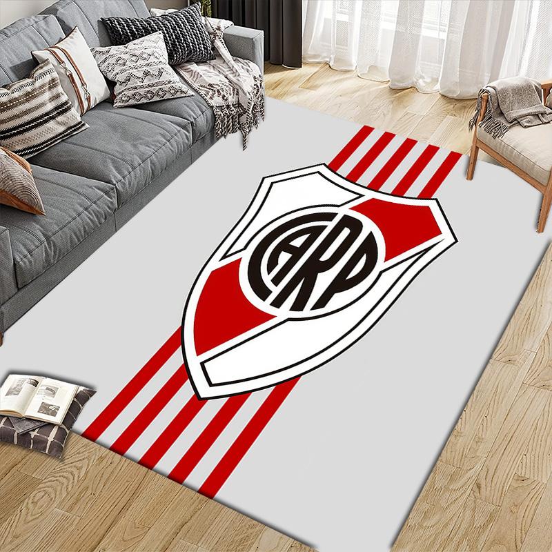 Club Atletico River Plate Flannel Pattern Square Carpet,Area Rug,Carpet Rug for Living Room Bedroom Sofa Playroom Decor,Non-slip Floor Mat