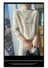 Women's Korean Style Wool Cable Knit Sweater - Thick Half-High Neck Base Layer for Autumn/Winter 2025