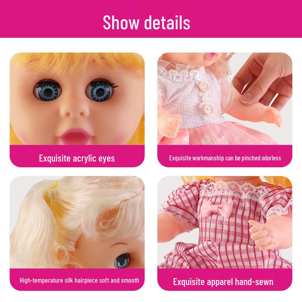 12-Inch Soft Talking Baby Doll Sleep Companion Toy - Ideal Gift for Girls