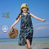 ASK JUNIOR Girls' 2026 Summer Sleeveless Mesh Resort Dress