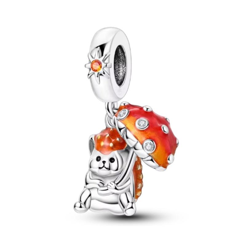 Exquisite S925 Pure Silver Marine Hedgehog Butterfly Camel Animal World Beads Fit For Women Exquisite Hand Chain Jewelry