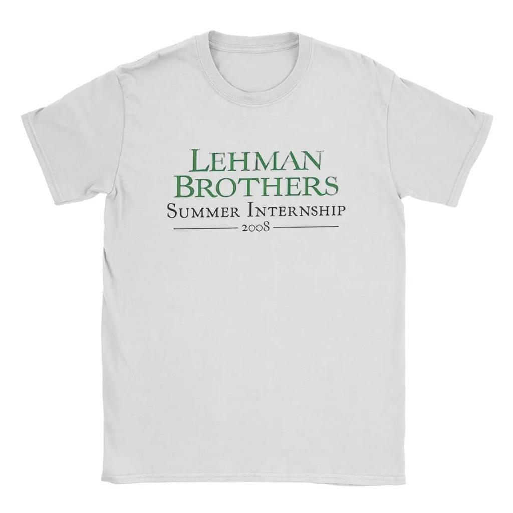 Casual Lehman Brothers Risk Management 2008 T-Shirts for Men Round Neck Cotton T Shirt Short Sleeve Tees Classic Merchandise