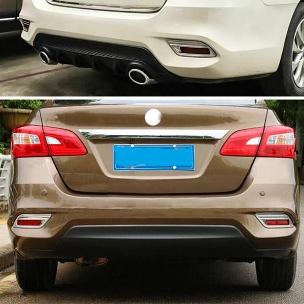 Silver ABS Rear Fog Light Cover for Nissan Sylphy 2016-201