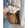 Retro Casual Canvas Handbag Small Bag 2025 New Simple Bucket Bag Versatile Shoulder Messenger Mobile Phone Bag