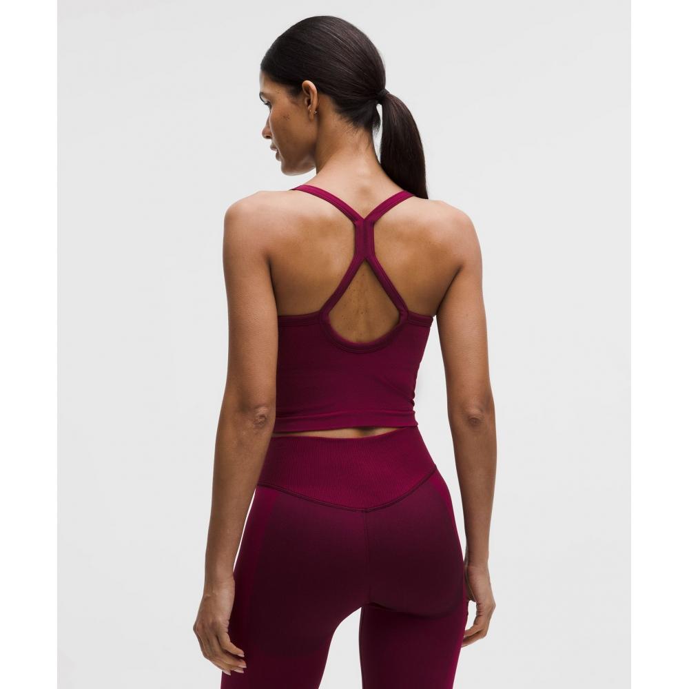 Lululemon Get Low CrossBaCk Training Tank Top Light Support B C Cup Berry rumBle BlaCk Plum