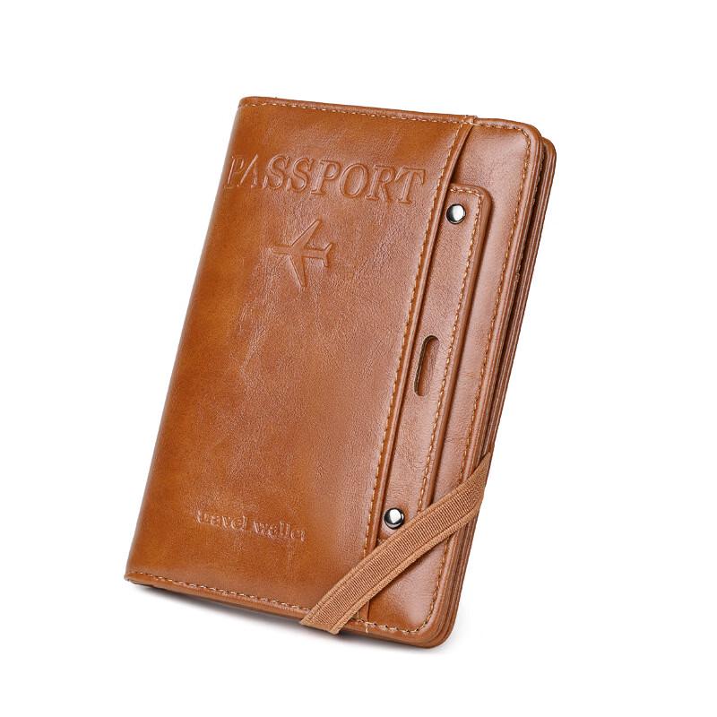 DCLOUD Anti-Theft Travel Passport Holder коричневый