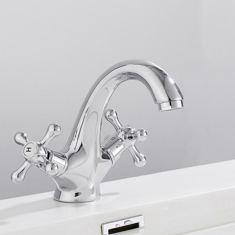 Badezimmerarmatur 4 Zoll Waschtischarmatur 2-Griff Centerset Badezimmerwaschbeckenarmatur