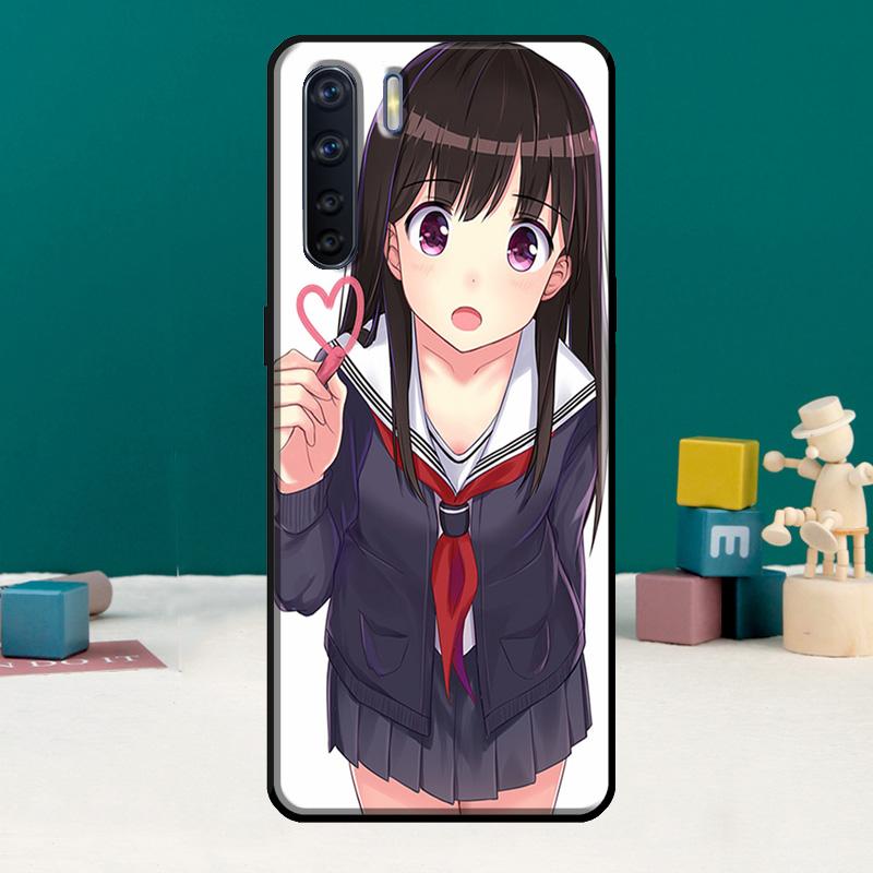 Anime girl cartoon japan cute Phone Case For Oppo A15 A74 A94 A54 A18 A38 A58 A78 A98 A40 A60 A80 A16 A76 A96 A57S A17 A77