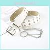 Gear Pattern Buckle Chain Leather Belt For Men And Women