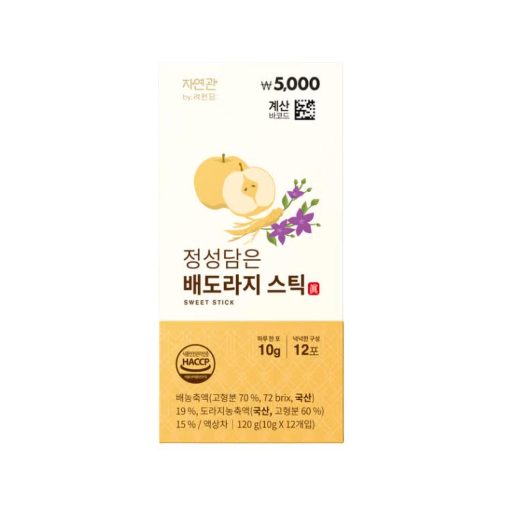 Jayeongwan Sincerely Made Pear & Balloon Flower Stick 10 g × 12 Sticks  (3 Options)