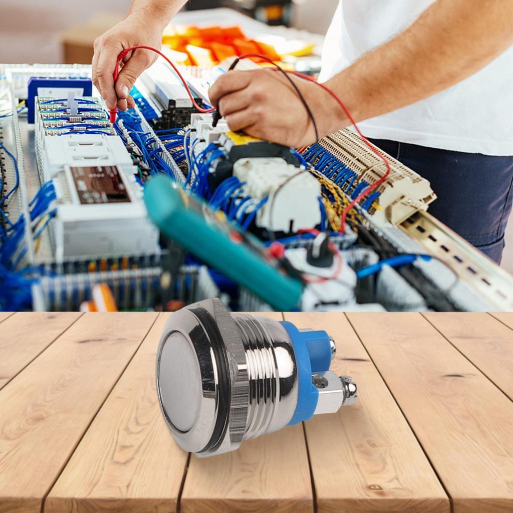 1 Pcs Waterproof Momentary Switch 12V Metal Push Button