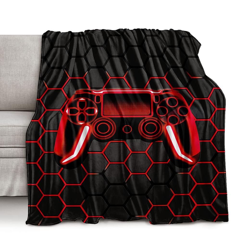 Bedding Gaming Throw Blanket Super Soft Gamer Gift for Couch Sofa for for Kids Boys Teens Video Game