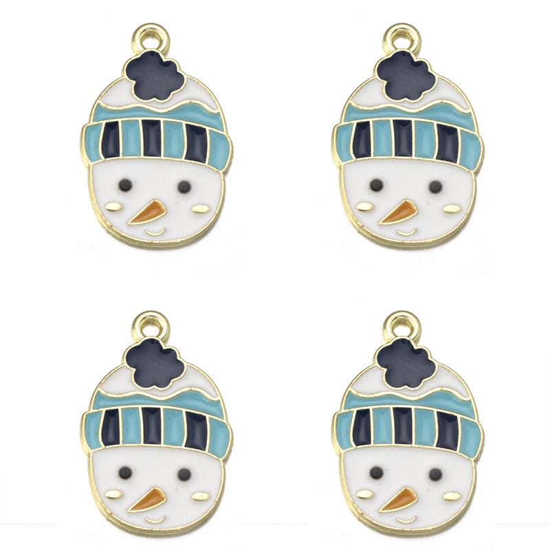 10pcs/lot Alloy Drip Oil Pendant Santa Claus Snowman Christmas Tree Charm Pendant For DIY Men Women Earrings Necklace Party Gift