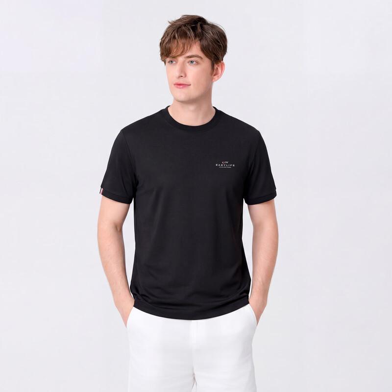 Jinlilai GY Men's High-End Short Sleeve Round Neck T-Shirt
