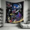 Hedgehog Sonic Thrust Wall Hanging Printed Fabric Blanket Decorative Tapestries for Bedroom Living Room Home Decor