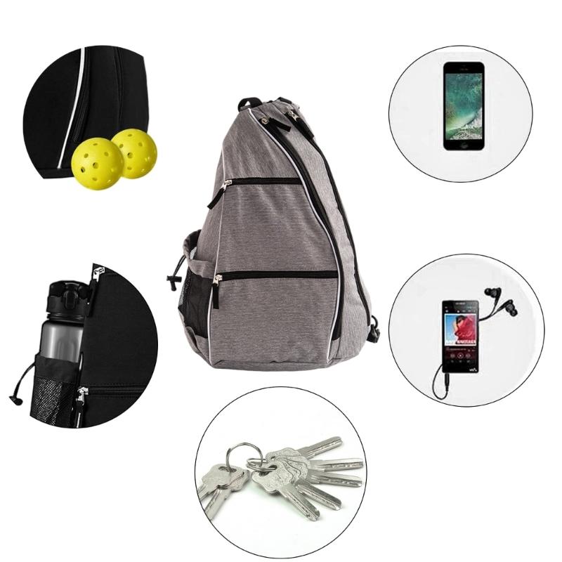Verstellbare Sling-Tasche Crossbody-Rucksack für Courts Pickleball-Tasche Erwachsene Pickleballschläger-Tasche Sport-Pickleball-Tasche
