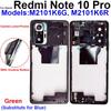 Middle Frame Housing For Xiaomi Redmi Note 10 Pro Note 10Pro Max Middle Frame Holder Cover Bezel with Side Key Parts